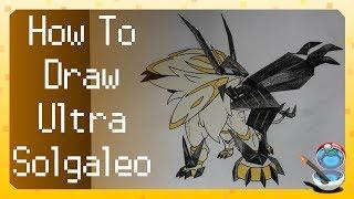 Let's draw Ultra Solgaleo / Dusk Mane Necrozma (Step by step drawing tutorial #32)