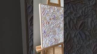 DIY textured canvas art #texturedart #flowerpainting #texturedpainting