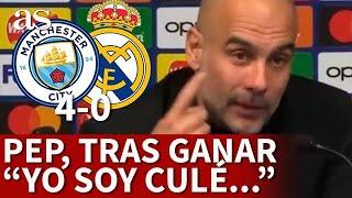 GUARDIOLA, TRAS GOLEAR AL REAL MADRID: "SOY DEL BARÇA Y..." | MANCHESTER CITY 4 - REAL MADRID 0 | AS