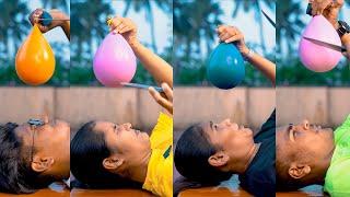 Water Balloon Cutting Challenge  Face wash  #short #shorts