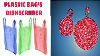 PLASTIC BAG'S DISHSCRUBBER | How to Plastic bag's Dishscrubber | Moni Craft Creation