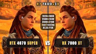 RTX 4070 Super vs RX 7800 XT - Ultimate Comparison - 1080P, 1440P, 4k, RT + DLSS/FSR - ft. 7800x3D