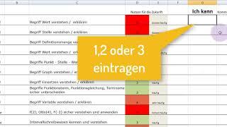 Kompetenzraster Selbsteinschätzung