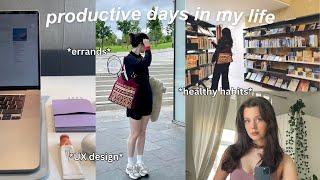 PRODUCTIVE VLOG | working from the library, coffee shops, gym with friends