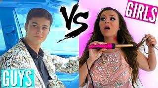 Guys Vs. Girls Back to School PROM! | Krazyrayray