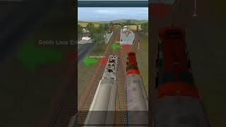 train over taking in trainz   simulator