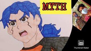 How To Draw Myth | GGO Football barefoot team player | step by step tutorial videos for beginners |