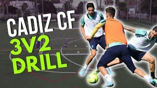 Cadiz CF 3v2 Counter Attacking Soccer Drill