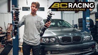 Best BMW E46 Coilovers BC Racing How To INSTALL! Ep3