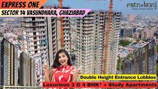 Express One |️#8130084691 | Vasundhara, Ghaziabad | 3, 4 BHK Luxury Residences | ₹1 Cr*