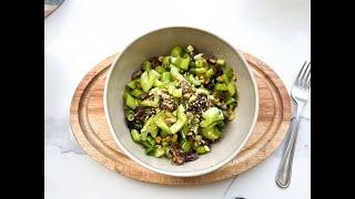 Celery salad with dates I The Buddhist Chef