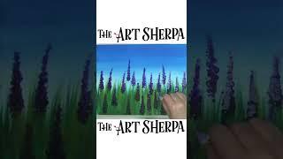 Lavender Q-tip Art technique  #shorts Painting video