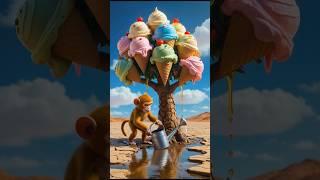 “Monkey Grows Ice Cream for Everyone  | Funny & Magical Cartoon Story”