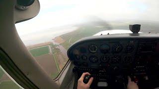 WHAT TO DO on a WINDY DAY ?! Let's FLY to LEER-PAPENBURG (EDWF) | FULL FLIGHT | Cessna 172-R Skyhawk