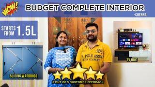  AWESOME! 2.5BHK Budget complete interior in Chennai | trending interior design in Tamil| BY YAHWEH