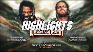 Swerve Strickland vs. Adam Page | WrestleDream 2023 | Highlights |