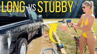 Comparing Long vs Stubby Pressure Washer Wands (Foam Cannon)