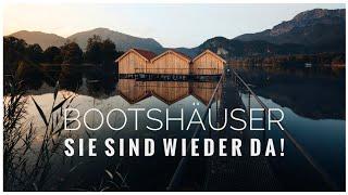 Landschaftsfotografie am Kochelsee (Neue Bootshäuser zum Sonnenaufgang)