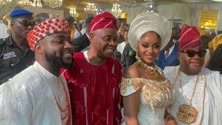 LIVE: DAVIDO & chioma receive their parent blessing as they storm the wedding in another outfit