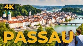 Passau  Germany | 4K Walking tour in Altstadt, Üniversitat Passau, Drei Flusse, Inn und Donau