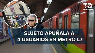 Hombre apuñala al menos 4 usuarios en la estación Tacubaya de la línea 7 del Metro CdMx