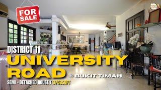 Singapore Landed Property Home Tour | Semi Detached @ University Road - Ideal for rebuild or A&A