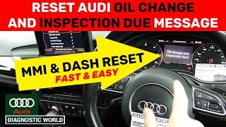 Audi A6 C7 SIMPLE Oil Change and Inspection Due Message