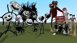 NEW UNKILLABLE TROLLGE VS TREVOR HENDERSON CREATURES!! Garry's Mod