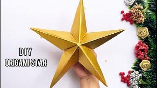 Easy Origami Christmas Star tutorial | How to make a paper star