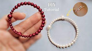 Pulsera con Alambre y Perlas FACIL DE HACER/ How To Make a Wire BRACELET