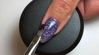 Glitter Gel Nails - application nail art tutorial