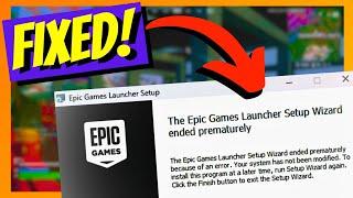 Fix Epic Games Launcher Setup Wizard Error in 60 Seconds!