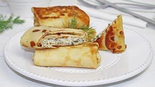 Chicken and Mushroom Crepes | Chicken & Mushrooms Blini | How to Make Chicken & Mushroom Crepes