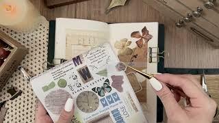 ASMR 따뜻한 느낌으로 감성 빈티지 다이어리 꾸미기  빈티지다꾸,scrapbooking,journal,ヴィンテージ日記を飾る│4K