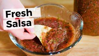 Salsa From Fresh Tomatoes {Recipe} // Restaurant Style Salsa