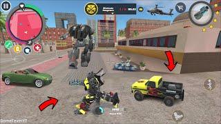 Rope Hero Vice Town (Transformer Monster Truck Fight Police Robot) Monster Truck on police station