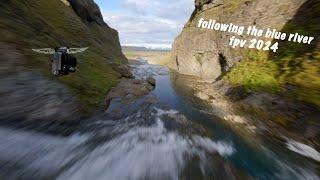 Following the icelandic river  I cienematic FPV flying 2024 Iceland