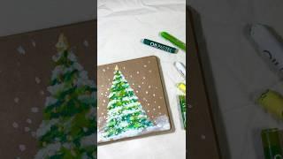 다이소 오일파스텔로 크리스마스 트리 그리기 ! #Christmas Tree oil pastel 