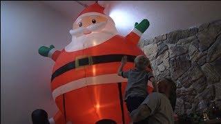 Unboxing our Huge Santa Hot Air Balloon Inflatable! First of New 2019 Christmas Holidays Inflatables