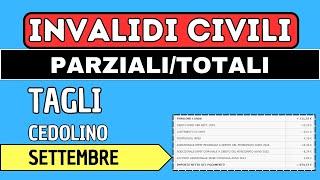 INVALIDI CIVILI (parziali/totali) TAGLIO PENSIONE SETTEMBRE