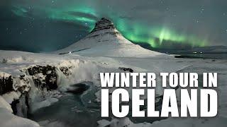 WINTER Photo Tour in ICELAND - Kirkjufell, Hraunfossar, NORTHERN LIGHTS