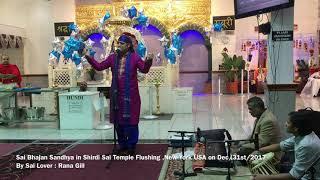 Sai Lover Rana Gill doing Sai Bhajan Sandhya in New York on New Years Eve (Dec/31/2017)