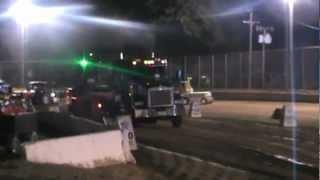 Lawarence Mclroy pulling his Kenworth at Mercer Raceway Finals 2012