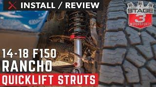 2014-2018 F150 4WD Rancho quickLIFT Loaded Leveling Kit Install and Review