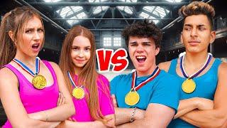 GIRLS vs BOYS EXTREME GYMNASTICS CHALLENGE