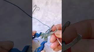 A simple method for tying treble hook and spinner hard bait