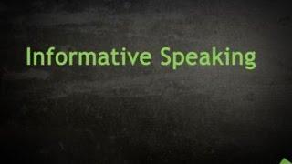 Informative Speaking Basics