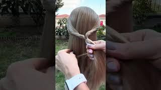 Super easy fast and beautiful hairstyle #howtobraid #hairstyle #5minhairstyle #easyhairstyle