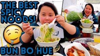 VIETNAMESE SPICY BEEF NOODLES (Bún Bò Huế) + EGGS ROLLS + WINGS MUKBANG 먹방 EATING SHOW! *OMG*