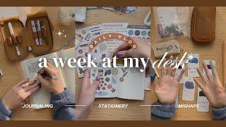 a week at my desk ️ passport TN, ink explosion, no buy mini update ️ daily journal vlog